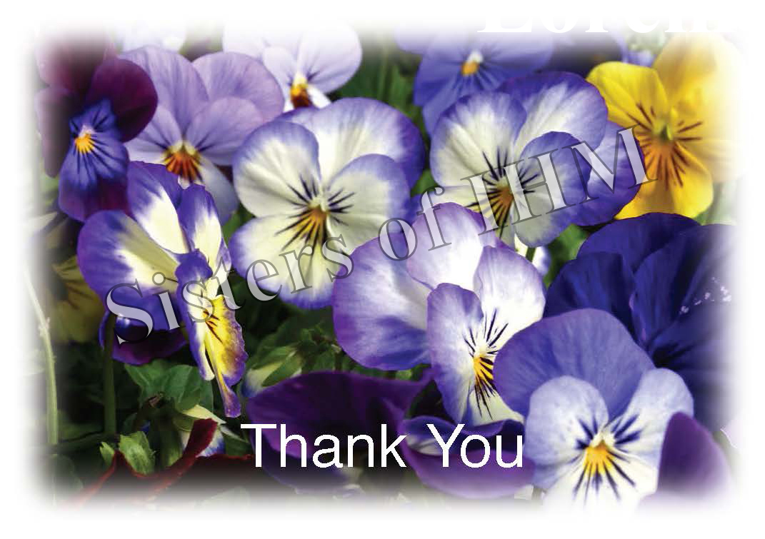 Purple Pansies-Thank You Card